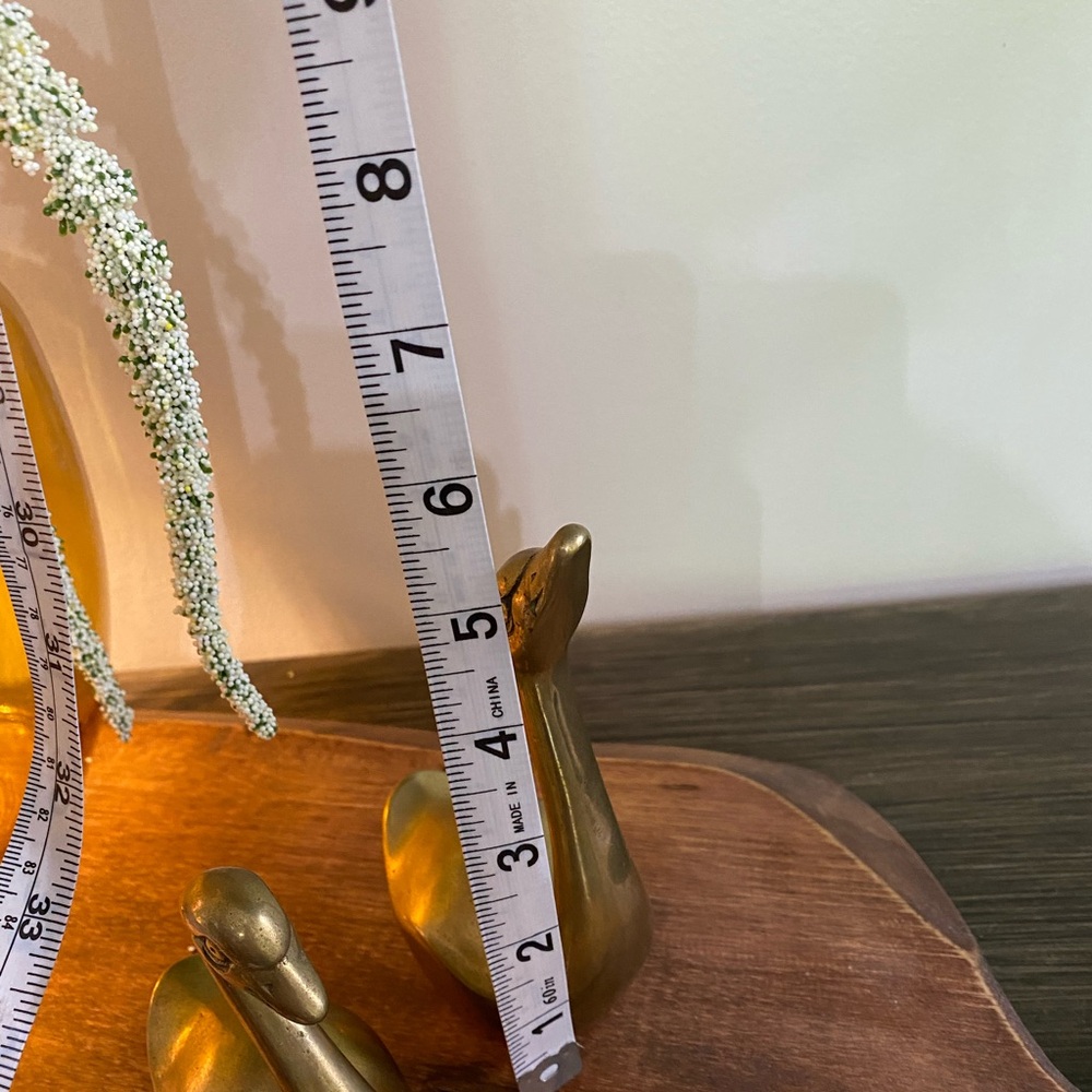 Brass Swans Figurines - Picture 5 of 7